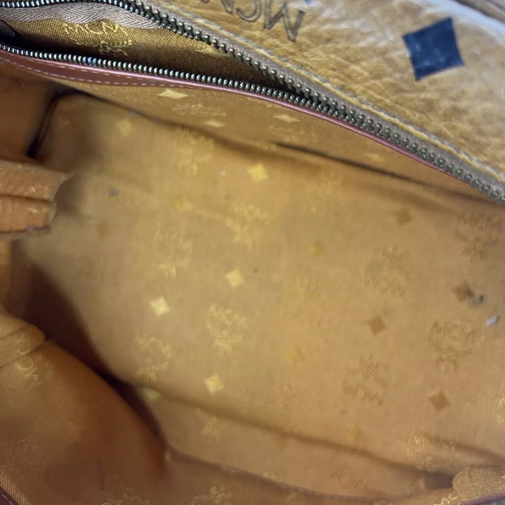 MCM Monogrammed Boston Leather Bag - Picture 2 of 13